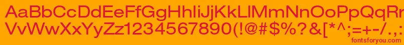HelveticaneueltstdEx Font – Red Fonts on Orange Background