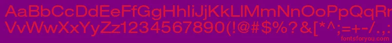 HelveticaneueltstdEx Font – Red Fonts on Purple Background