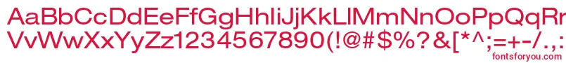 Czcionka HelveticaneueltstdEx – czerwone czcionki na białym tle