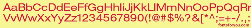 HelveticaneueltstdEx Font – Red Fonts on Yellow Background