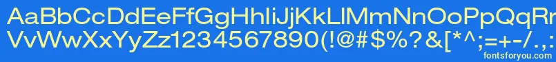 HelveticaneueltstdEx Font – Yellow Fonts on Blue Background