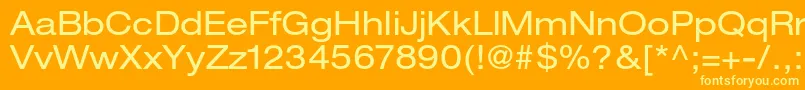 HelveticaneueltstdEx Font – Yellow Fonts on Orange Background