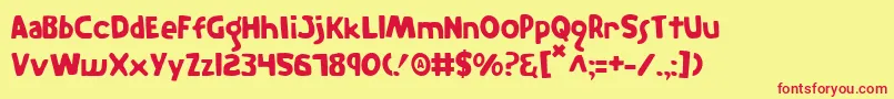 TheRifleman Font – Red Fonts on Yellow Background