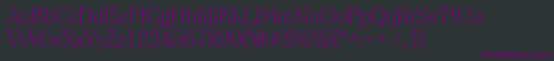 ClearlyromanlightRegular Font – Purple Fonts on Black Background