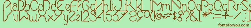 Elwonko Font – Brown Fonts on Green Background