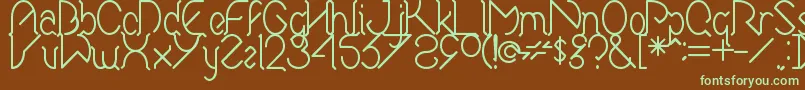 Elwonko Font – Green Fonts on Brown Background