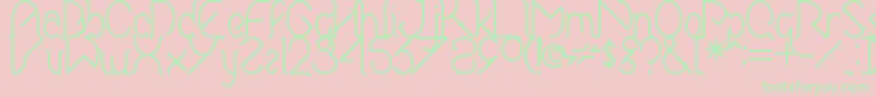 Elwonko Font – Green Fonts on Pink Background