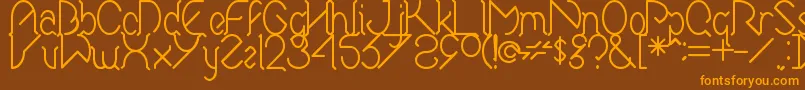 Elwonko Font – Orange Fonts on Brown Background