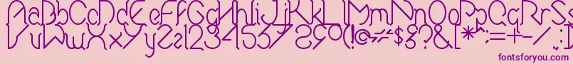 Elwonko-Schriftart – Violette Schriften auf rosa Hintergrund