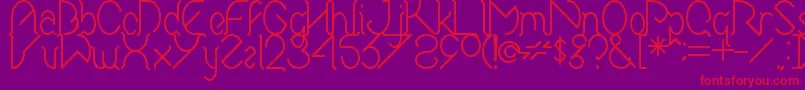 Elwonko Font – Red Fonts on Purple Background