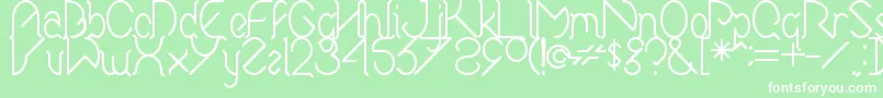 Elwonko Font – White Fonts on Green Background