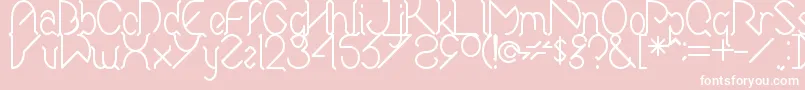 Elwonko-Schriftart – Weiße Schriften auf rosa Hintergrund