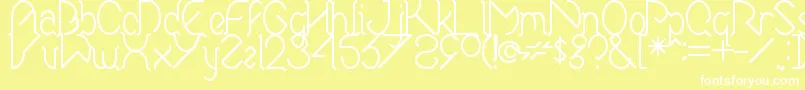 Elwonko Font – White Fonts on Yellow Background