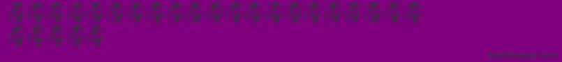 Fonte LmsColorguardGirl – fontes pretas em um fundo violeta