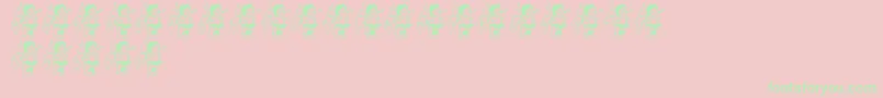 LmsColorguardGirl Font – Green Fonts on Pink Background