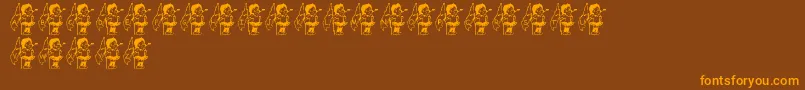 LmsColorguardGirl Font – Orange Fonts on Brown Background