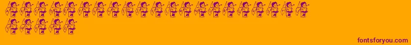 LmsColorguardGirl Font – Purple Fonts on Orange Background