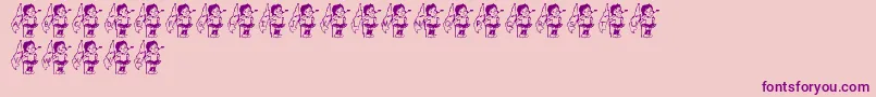 LmsColorguardGirl Font – Purple Fonts on Pink Background