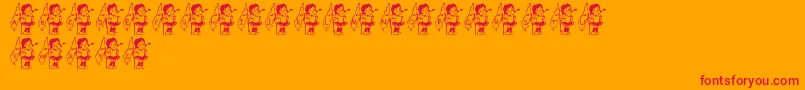LmsColorguardGirl Font – Red Fonts on Orange Background