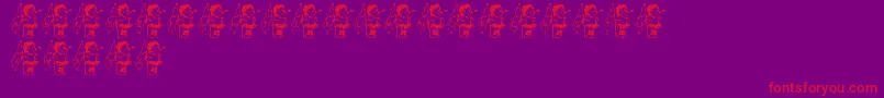 LmsColorguardGirl Font – Red Fonts on Purple Background