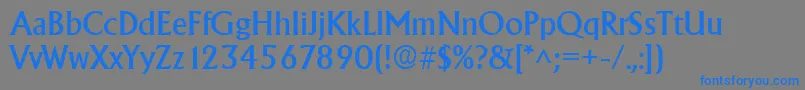 AlbertaRegular Font – Blue Fonts on Gray Background