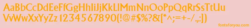 AlbertaRegular Font – Orange Fonts on Pink Background