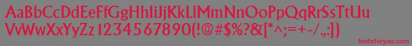 AlbertaRegular Font – Red Fonts on Gray Background
