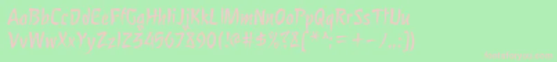 NagomiRegular Font – Pink Fonts on Green Background