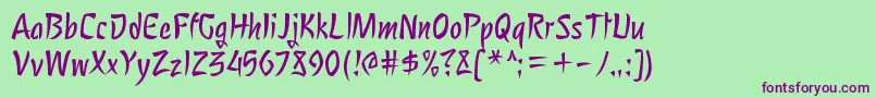 More about NagomiRegular Font NagomiRegular Font – Purple Fonts on Green Background