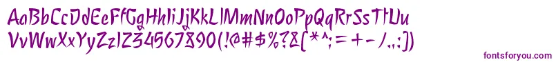 NagomiRegular Font – Purple Fonts on White Background