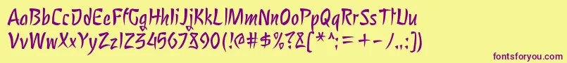More about NagomiRegular Font NagomiRegular Font – Purple Fonts on Yellow Background