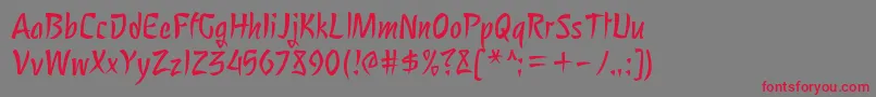 NagomiRegular Font – Red Fonts on Gray Background