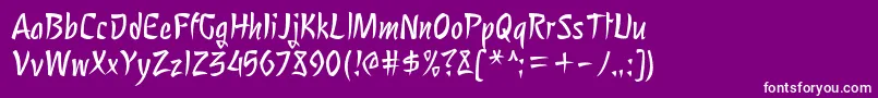 NagomiRegular Font – White Fonts on Purple Background