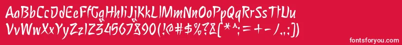 NagomiRegular Font – White Fonts on Red Background