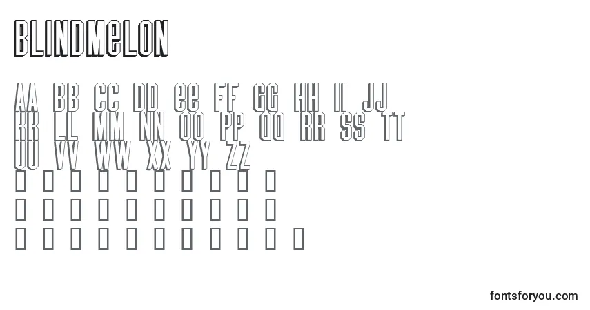 Blindmelonフォント–アルファベット、数字、特殊文字
