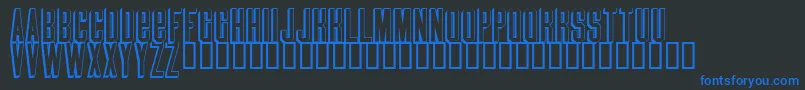 Blindmelon Font – Blue Fonts on Black Background