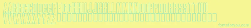 Blindmelon Font – Green Fonts on Yellow Background
