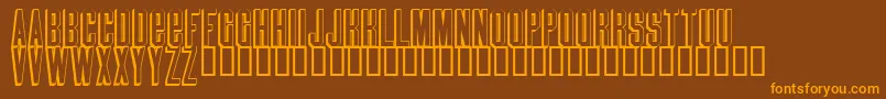 Blindmelon Font – Orange Fonts on Brown Background