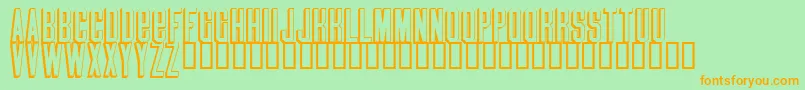Blindmelon Font – Orange Fonts on Green Background