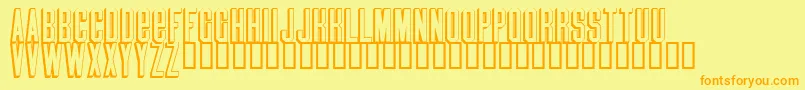 Blindmelon Font – Orange Fonts on Yellow Background
