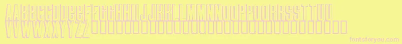 Blindmelon Font – Pink Fonts on Yellow Background
