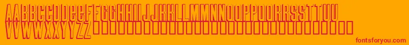 Blindmelon Font – Red Fonts on Orange Background