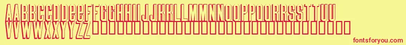 Blindmelon Font – Red Fonts on Yellow Background