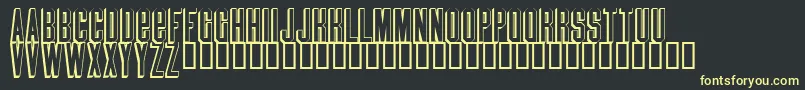 Blindmelon Font – Yellow Fonts on Black Background