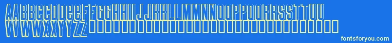 Blindmelon Font – Yellow Fonts on Blue Background