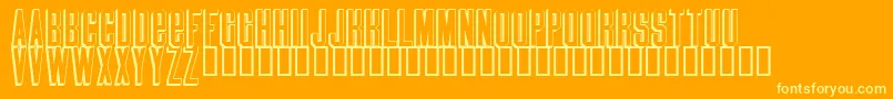 Blindmelon Font – Yellow Fonts on Orange Background