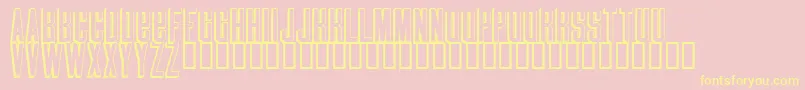 Blindmelon Font – Yellow Fonts on Pink Background