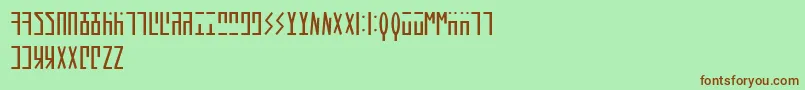 AncientHand Font – Brown Fonts on Green Background