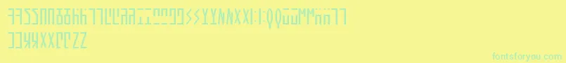 Police AncientHand – polices vertes sur fond jaune
