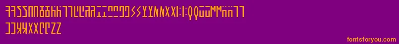 AncientHand Font – Orange Fonts on Purple Background